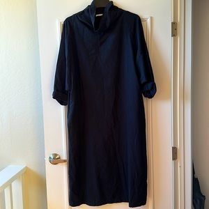 Black Crane Turtleneck Dress